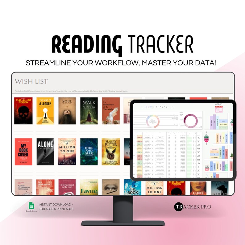 Reading Book Tracker, Book Tracker Template, Track Your Reading ...