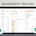 Assignment Tracker Google Sheets and Excel Spreadsheet Template ...