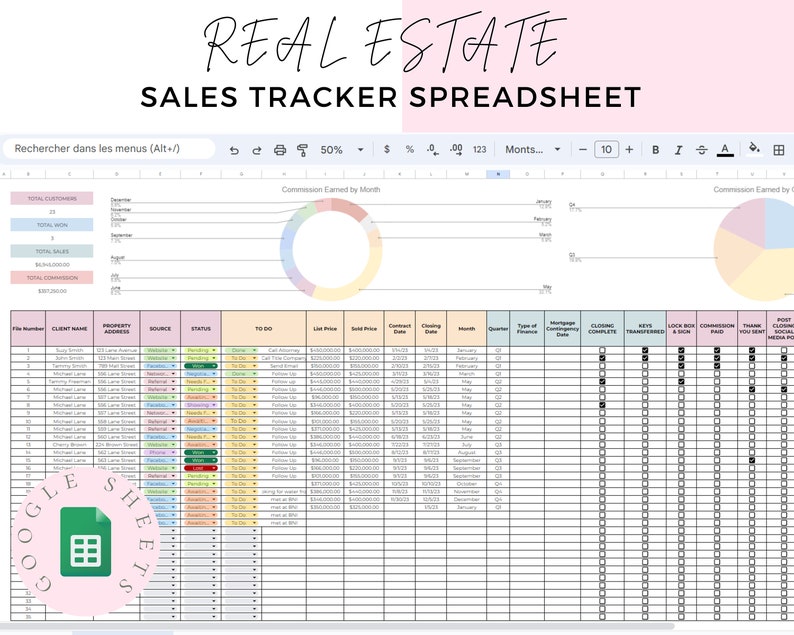 Real Estate Team Brokerage Sales Tracker Transaction Management Real