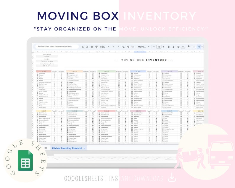 Home Moving Planner, 2023 House Move Tracker Excel and Google Spreadsheets, Moving Checklist Crate Packing List, New Apartment, House Budget image 10