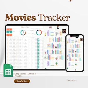 Movie Tracker Excel Spreadsheet, Movies Tracking Google Sheets, Film Tracker, Movie Journal, Movies Checklist, Movie Watch List Digital