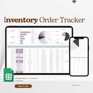 Product & Materials Inventory Template for Tracking and Management | Stock Tracker | Small Business and Reseller Spreadsheet