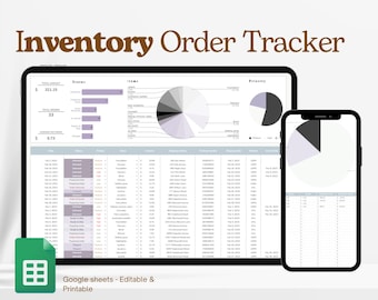 Product & Materials Inventory Template for Tracking and Management | Stock Tracker | Small Business and Reseller Spreadsheet
