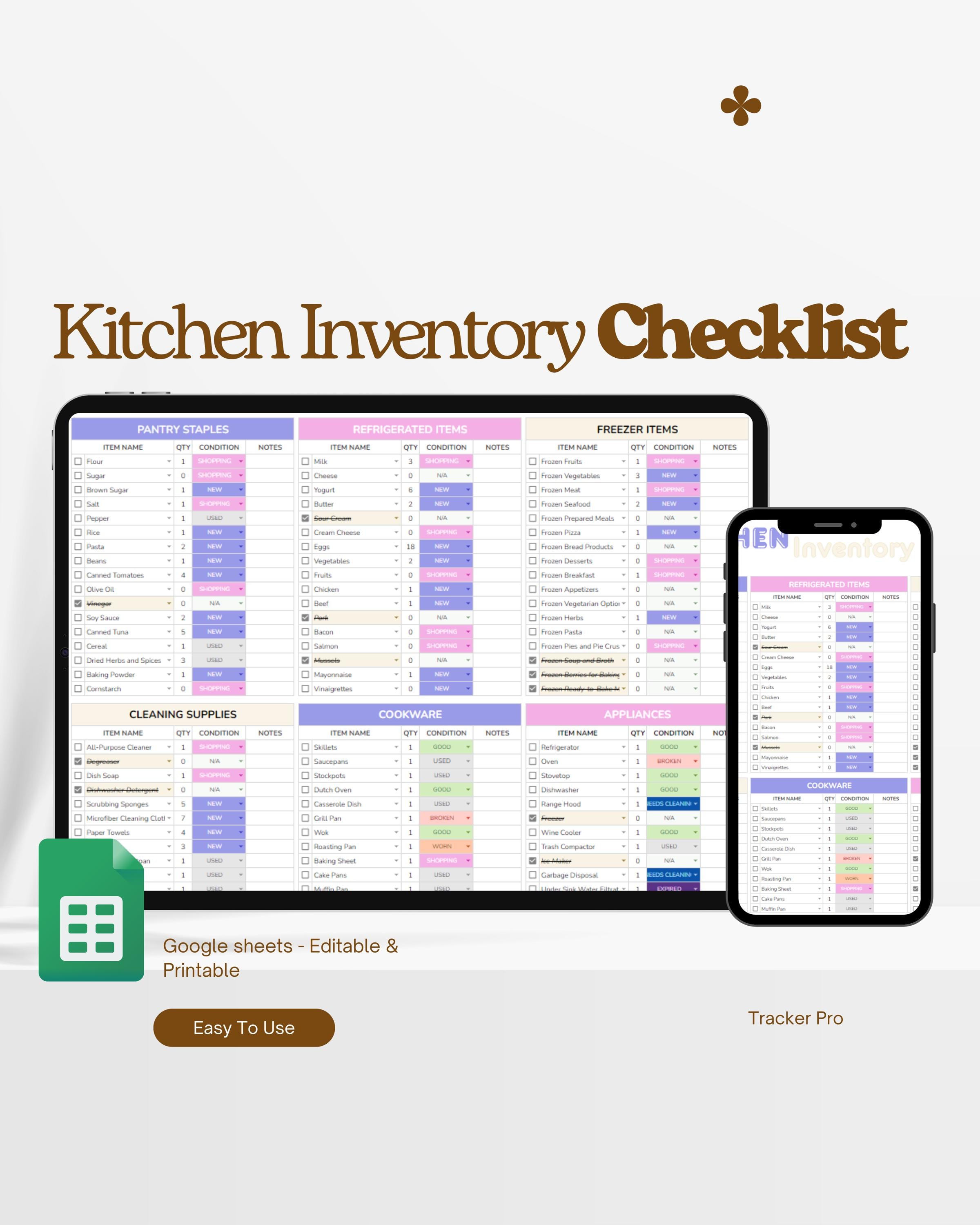Kitchen Essentials Checklist for a New Home Including Cookware ...