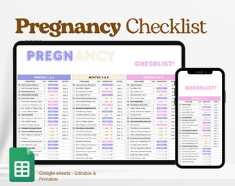 Pregnancy Checklist Bundle for New Mothers, Printable Mom and Baby Checklists, Digital Pregnancy Planner, First Time Mom Checklists, New Mom