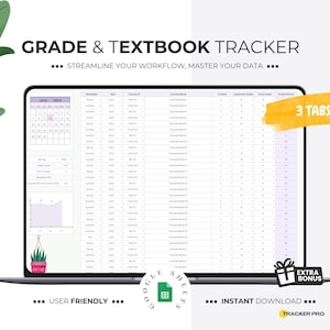Grade Tracker Spreadsheet | GPA Calculator | College & University ...