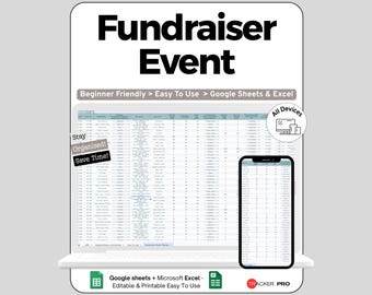 Google Sheets-Tool zur Planung von Spendenaktionen und Veranstaltungen zum Muttertag: Spendenaktionen, Budgets, Spenden, Feierlichkeiten und Familienplanung verwalten