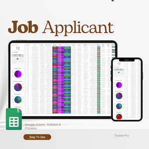 Strumento di monitoraggio delle candidature, dashboard per la ricerca di lavoro, foglio Google per il monitoraggio delle candidature, foglio di calcolo per il monitoraggio del curriculum modificabile, strumento di monitoraggio delle candidature, pianificatore di carriera semplice