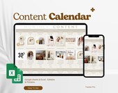 Social Media Content Calendar, Social Media Content Planner Template Google Sheets Spreadsheet, Editable Social Media Calendar Instagram