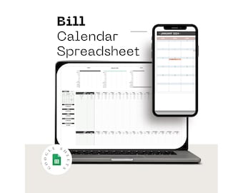 Fakturakalender Fakturaplanerare Utgiftsspårare Fakturaorganisatör Budgetkalkylblad Månadsfakturaspårare Finansiell planerare Google Sheets