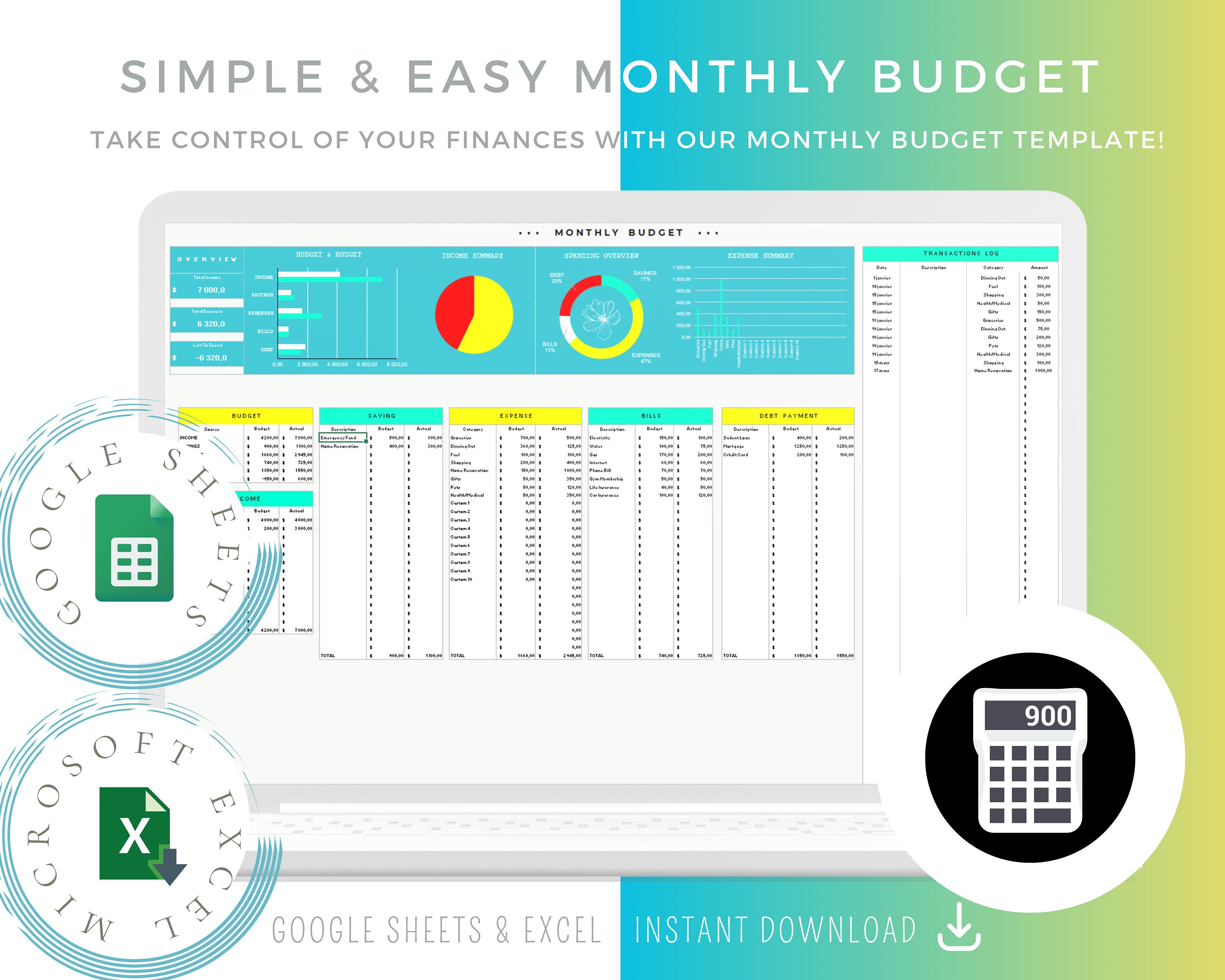 Monthly Budget with Sinking Funds