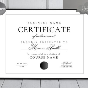 Certificate Of Completion Template, Editable Training Certificate, Printable Makeup Artist Lashes Certificate, Canva Template 2024