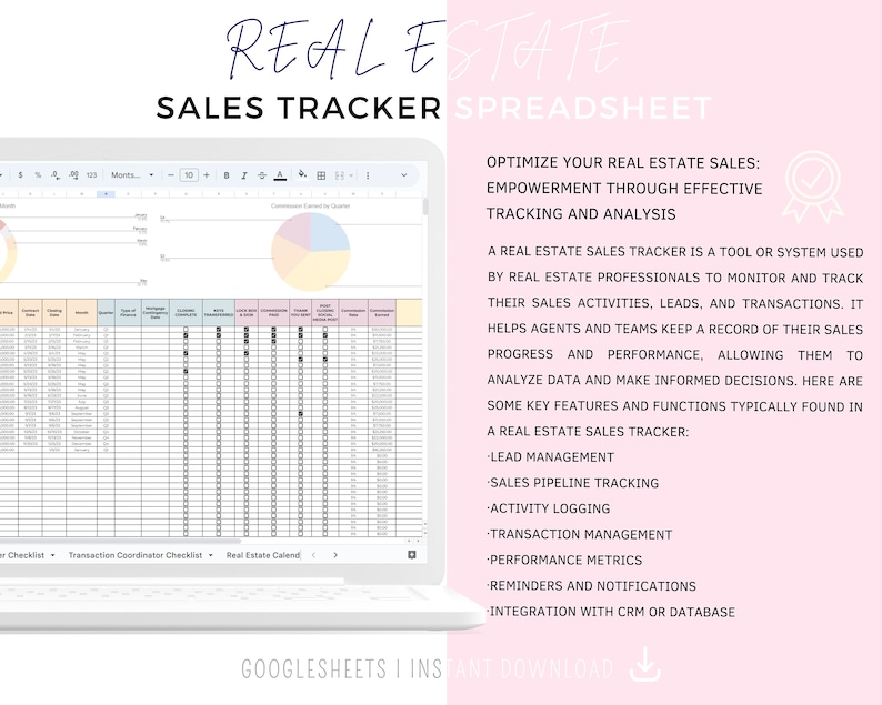 Real Estate Team Brokerage Sales Tracker Transaction Management Real