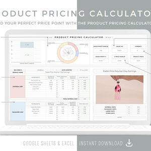 Pricing Calculator Spreadsheet, Price Handmade Products Google Sheet Template, Product Pricing ...