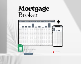 Mortgage Broker Template Spreadsheet Bundle, Mortgage Lender Loan Checklist Template Google Sheets, Mortgage Pipeline Tracker CRM Planner