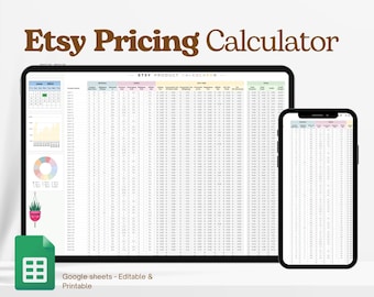 Etsy Fee and Profit Calculator, Pricing Spreadsheet, Small Business & Etsy Sellers, Excel, Google Sheets, Fees Strategy, Sell on Etsy Store