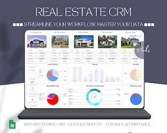 CRM Realtor, Realtor Client Tracker, Realtor Client Sheet, Realtor Client Management Realtor Sales Tracker Realtor Lead Tracker Google Sheet
