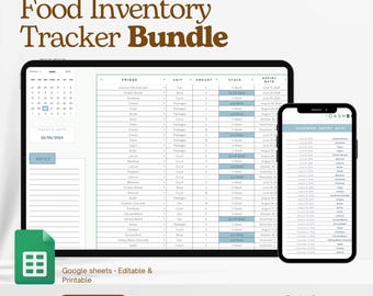 Lista över livsmedelsinventering, köksinventering, skafferiinventering, frysinventering, kryddinventering, kylskåpsinventering, Excel Google Sheets