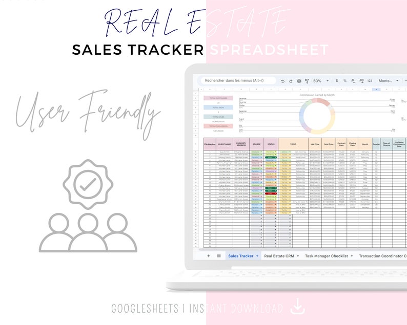 Real Estate Team Brokerage Sales Tracker Transaction Management Real