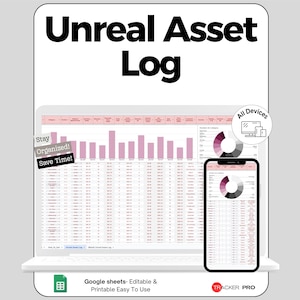 Epic Games und Unreal Marketplace Asset-Protokoll in Google Sheets | Assets, Downloads, Verkäufe, Umsatz, Kunden und Marketplace-Entwicklerplaner verfolgen