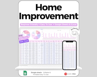 Home Maintenance Planner Google Sheets Template, Seasonal Home Maintenance Checklist & Repair Log, House Upkeep Schedule for Homeowners
