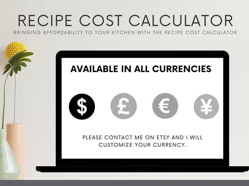 Recipe Cost Calculator for Cooking & Baking, MS Excel, Recipe Price