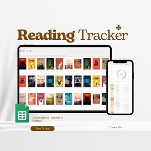 Reading Log Tracker, Book Inventory, Reading Spreadsheet, Google Sheets Excel Template, 2026 Reading Tracker, Book Tracker Template,