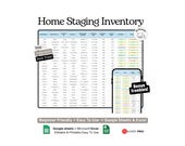 Home Staging Inventory Tracker Google Sheets Template (Furniture, Decor, Props and Real Estate Home Staging Log)