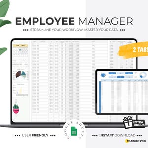 Mitarbeiter-Anwesenheits-Tracker Excel-Tabelle, Personal-Anwesenheitsblatt, Abwesenheits-Tracker, HR-Vorlagen, Mitarbeiter-Management-Büro