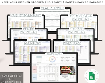 Recipe Cost Calculator, Spreadsheet Template for Excel & Google Sheets, Recipe Costing Template, Cooking Baking Ingredients Cost Calculator