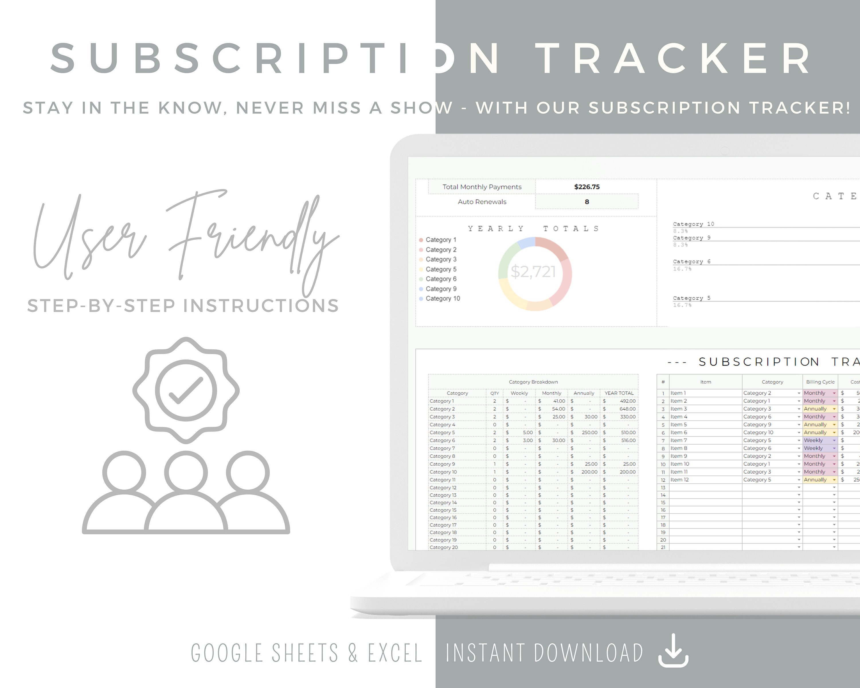 Subscription Management, Subscription Tracker, Subscription Reminder ...