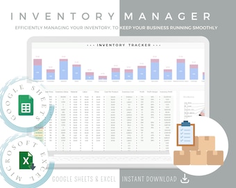 Inventory spreadsheet, Inventory Management, Business Inventory, Inventory Tracker, Small Business Sheet, Inventory Planner, Product