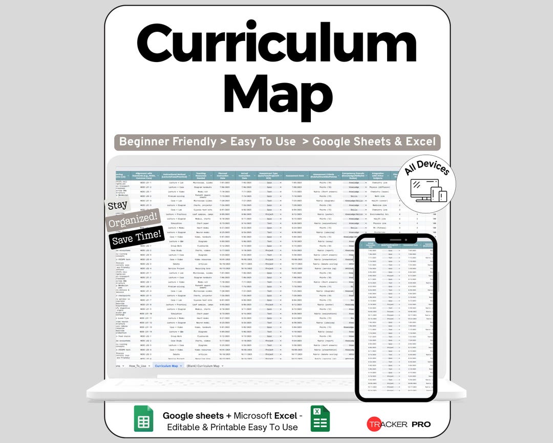 Curriculum Mapping Sheet Google Sheets, Track Curriculum Plans ...