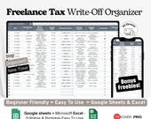 Freelance Tax Write-Off Organizer Google Sheets, Deduction Tracker for Self-Employed, Business Expense Log, Tax Planning Google Sheets Sheet