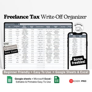 Hojas de cálculo de Google para autónomos: organizador de deducciones fiscales, registro de gastos empresariales y planificación fiscal.