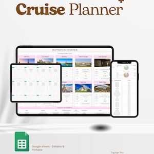 Cruise Planner Spreadsheet, Cruise Packing List, Cruise Itinerary Planner, Cruise Organizer, Cruise Planning Template,Travel Planner