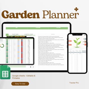 Garden Planner And Log Spreadsheet, Gardening Planner Google Sheets, Digital Garden Journal, Garden Organizer, Plant Planner, Garden Tracker