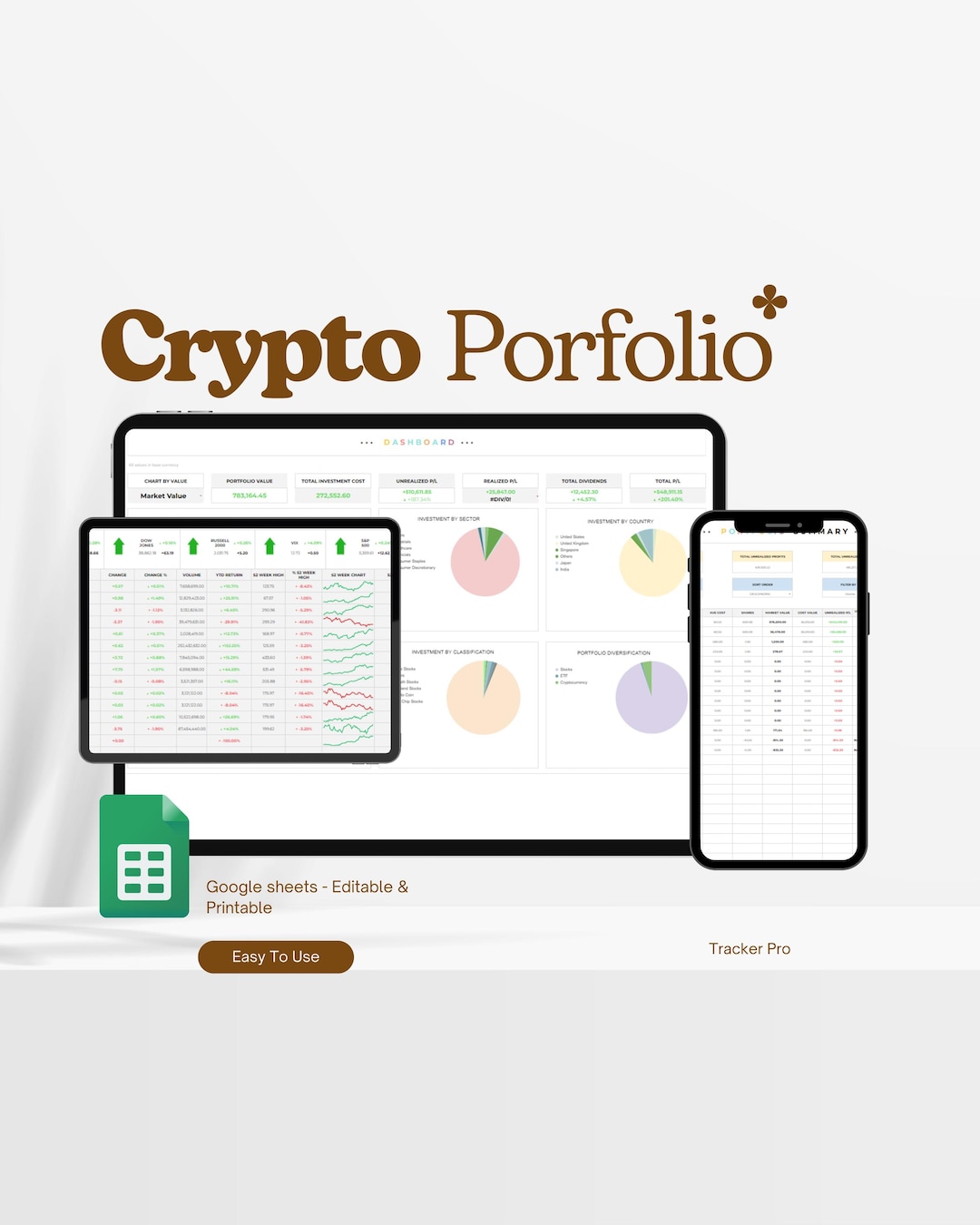 Investing Log In Investment Tracker Spreadsheet, Google Sheets and Excel Template ...