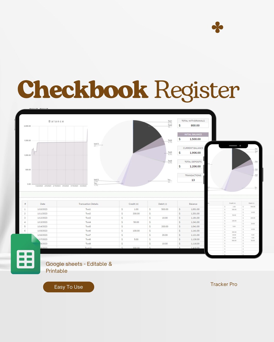 Checkbook Register Excel Spreadsheet, Check Book Register Google Sheets ...