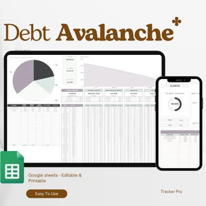 Seguimiento de pago de deuda, plantilla de Google Sheets de seguimiento de deuda, calculadora de bola de nieve de deuda, seguimiento de pago de casa, hoja de cálculo de pago de tarjeta de crédito