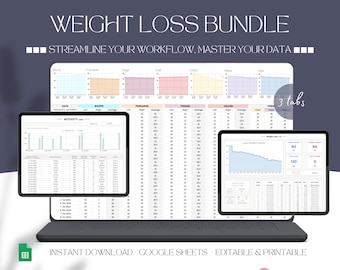 Weight Loss Tracker Excel, Weight Loss Tracker Google Sheets, Weight Loss Planner Excel, Weight Loss Tracker Digital, Weight Loss Chart