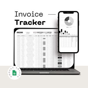 Rechnungsverfolgungs-Tabelle für Google Sheets, Geschäftszahlungsverfolgung, Rechnungsverwaltung, Rechnungsorganisator-Vorlage