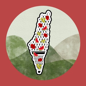Palästinensische Keffiyeh Muster Karte Wasserfester Aufkleber, Kostenlose Palästina Karte Aufkleber, Geschichtsaufkleber, Laptop Aufkleber, Muslimische Geschenke