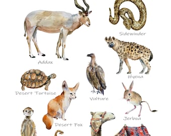 Desert Animals Digital Print