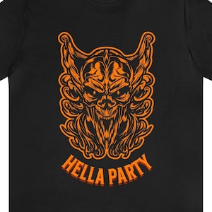 Demon Party Halloween Tshirt, Devil Heavy Metal