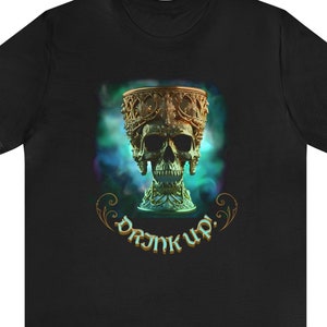 Dödskallekalk-t-shirt, DnD-t-shirt, fantasi, magisk artefakt, Dungeons and Dragons-t-shirt, DM