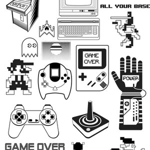 Videogame Retro SVG digitale downloadbare collectie