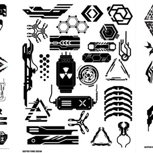 Cyberpunk Scifi Futuristic SVG Digital Bundle