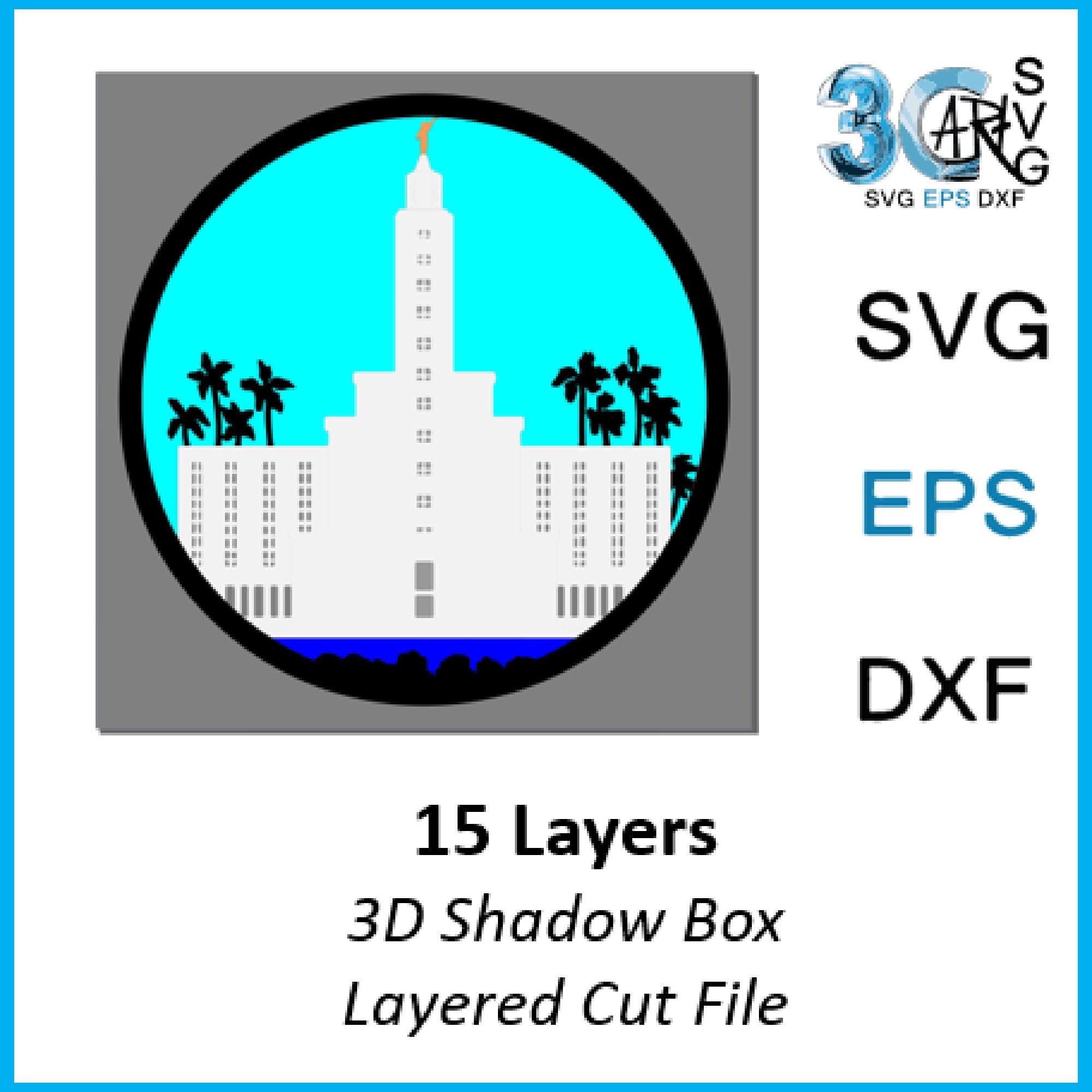 Los Angeles Temple 3D Shadow Box Etsy