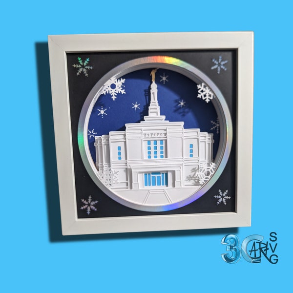 Winter Quarters Nebraska 3D Temple Shadow Box